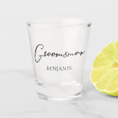 シック白黒結婚ズモダンカスタムフロムスマン ショットグラス (正面)