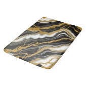 シック白黒金ゴールドマーブルルックグラマー バスマット (アングル)