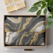 シック白黒金ゴールドマーブルルックグラム結婚ズ 薄葉紙 (ギフト)