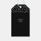 シック真珠オンブラックサンキューズ結婚ズ ギフトタグ (裏面)