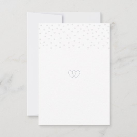 シック真珠オンブラック&ホワイトウェディングRSVPカード 出欠カード (裏面)