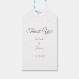 シック真珠オンブラック&ホワイトサンキューズ結婚ズ ギフトタグ
