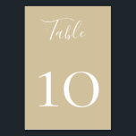 シック砂ベージュテーブル番号カード テーブルナンバー<br><div class="desc">シックなサンディ無地のベージュ、色、テーブル番号カード。テーブル番号カードを注文する場合は、各テーブル番号カードを個別にカスタマイズする必要がある。ボヘミアのオアシスコレクションに合わせてデザイン。</div>