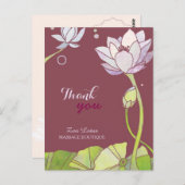シック禅ロータスビジネスサンキュー ポストカード (正面/裏面)