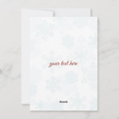 シック私たちの初めてのクリスマスリースとブルフィンチ シーズンカード (裏面)