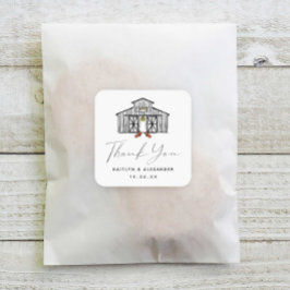 シック秋バーンサンキューユー結婚ズ スクエアシール