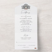 シック秋バーン |式と披露宴 オールインワン招待状 (内側)