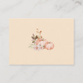 シック秋パンプキンオレンジフローラキンセアニェラRSVP エンクロージャーカード (裏面)