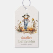 シック秋パンプキンカクレクロハーベスト子供の誕生日 ギフトタグ (正面)