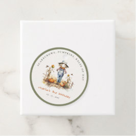 シック秋パンプキンカクレクロハーベスト子供の誕生日 フェイバータグ