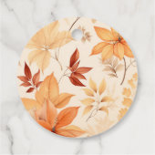 シック秋フローラブライダルシャワー フェイバータグ (裏面)