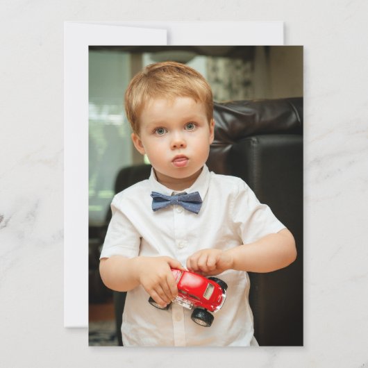 シック納屋周囲の庭ファームアニマルエイジフォト誕生日 招待状 (裏面)