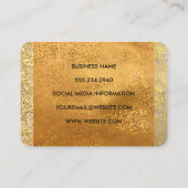 シック紙吹雪金ゴールドツートーン 名刺 (裏面)
