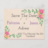 シック素晴らしデザイン保存日付 案内ポストカード (正面)
