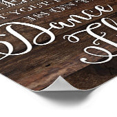 シック素朴あなたの場所はダンスフロアプリントにある ポスター (角)