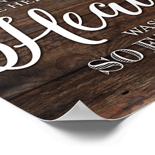 シック素朴なもし天国は今のところプリントされ遠くにた ポスター (角)