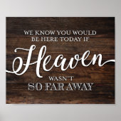 シック素朴なもし天国は今のところプリントされ遠くにた ポスター (正面)