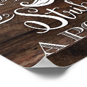 シック素朴なグラブのプロップがポーズのサインプリント ポスター (角)