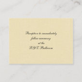 シック素朴なバーラップとレースの田舎の結婚式 エンクロージャーカード (裏面)