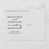 シック素朴なメイソンのjar結婚式の日付を保存 案内ポストカード (裏面)