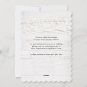 シック素朴な写真の結婚式の日付カードを保存 シーズンカード (裏面)