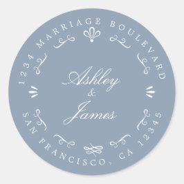 シック素朴な未来ミセス結婚ズ差出人住所 ラウンドシール