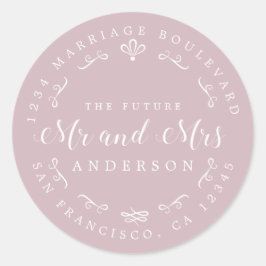 シック素朴な未来ミセス結婚ズ差出人住所 ラウンドシール