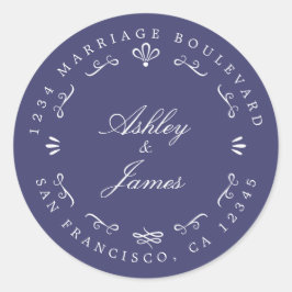 シック素朴な未来ミセス結婚ズ差出人住所 ラウンドシール