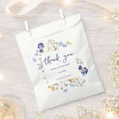 シック素朴な植物性ワイルドフラワー結婚ズブルー フェイバーバッグ (クリップ留めされた状態)