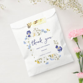 シック素朴な植物性ワイルドフラワー結婚ズブルー フェイバーバッグ