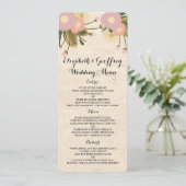 シック素朴な水カラーフローラ結婚のメニュー メニュー (スタンド正面)