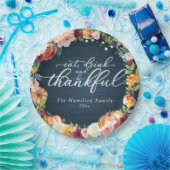 シック素朴な秋の花感謝祭ディナー ペーパープレート (パーティー)