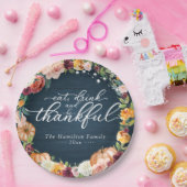 シック素朴な秋の花感謝祭ディナー ペーパープレート (パーティー)