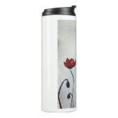 シック素朴な赤結婚フローラの水の色のケシ タンブラー (回転左)