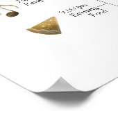 シック素朴な金ゴールド水の色結婚のタイムライン記号 ポスター (角)