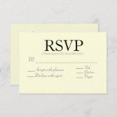 シック素朴な |矢印のカスタム | RSVPカード (正面/裏面)
