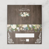 シック素朴アイボリーフローラストリングラ結婚イト プレイスカード (外部開封)