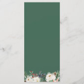 シック素朴ウィンターフローラホリーベリー結婚ズ メニュー (裏面)