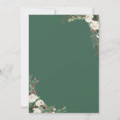 シック素朴ウィンターフローラ結婚のリハーサルディナー 招待状 (裏面)