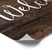 シック素朴ウェルカムサインプリント ポスター (角)