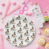 シック素朴ウォーターカラーマラードアヒル ペーパープレート (パーティー)