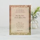 シック素朴ウォームカラーズ結婚式招待状 招待状 (スタンド正面)