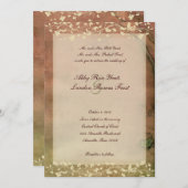 シック素朴ウォームカラーズ結婚式招待状 招待状 (正面/裏面)