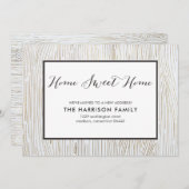 シック素朴ウッドスイートホームムービングアナウンスメント 案内状 (正面/裏面)