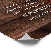 シック素朴オープンバーパーティー署名プリント ポスター (角)