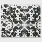 シック素朴カウズプリント白黒 ラッピングペーパー (フラット)