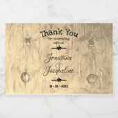 シック素朴カスタムゲストサンキューバイルカワイミニ リキュールボトルラベル (シングルラベル)