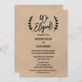 シック素朴クフェイクラフトエロペメント披露宴 招待状 (正面/裏面)