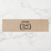 シック素朴クフェイクラフト書道ブライダルシャワー ペットボトルラベル (シングルラベル)