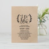 シック素朴クフェイクラフト書道I do BBQ 招待状 (スタンド正面)